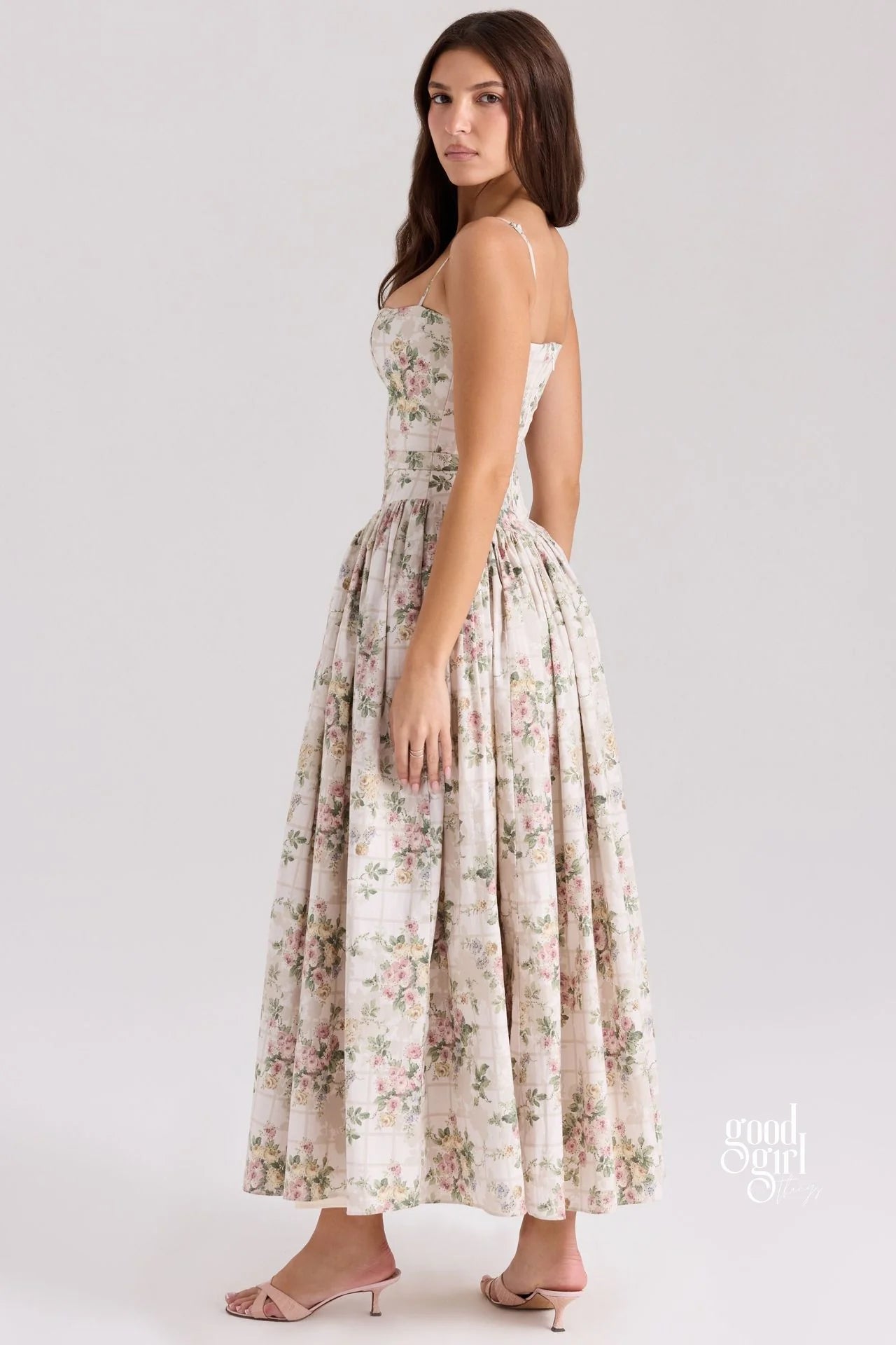 Lelani French Floral Midi Dress