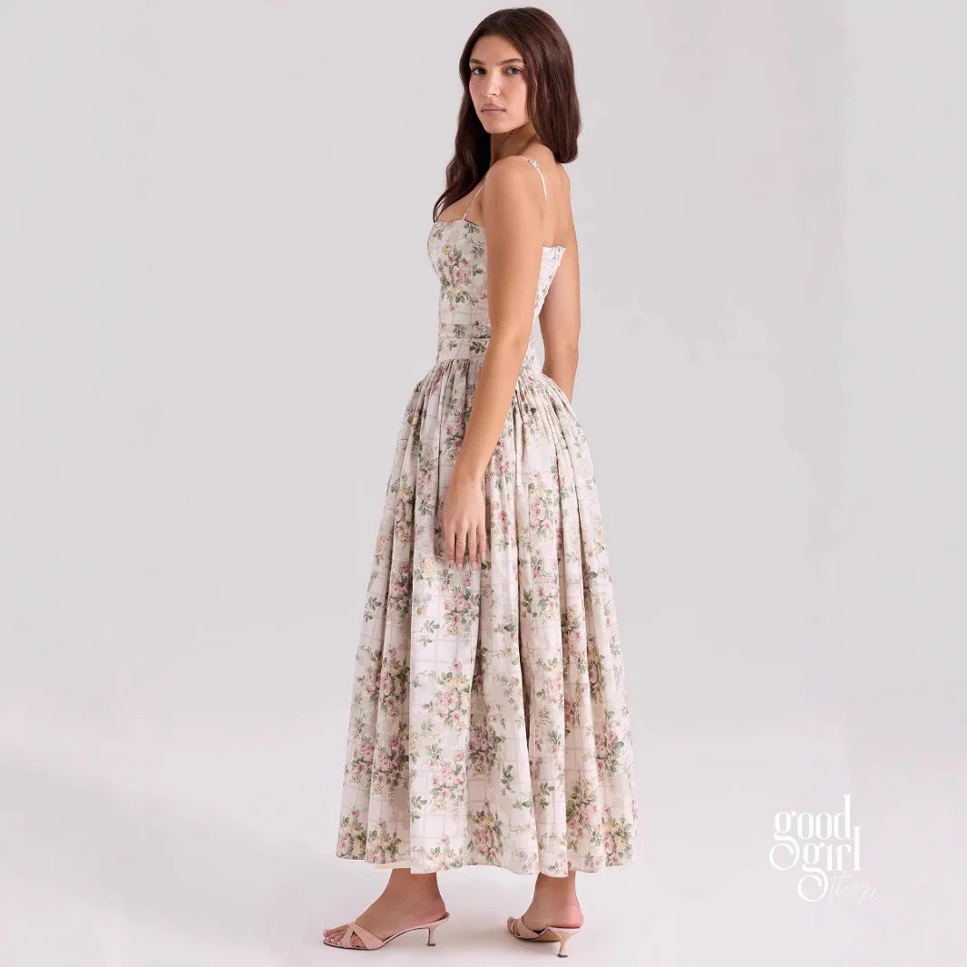 Lelani French Floral Midi Dress
