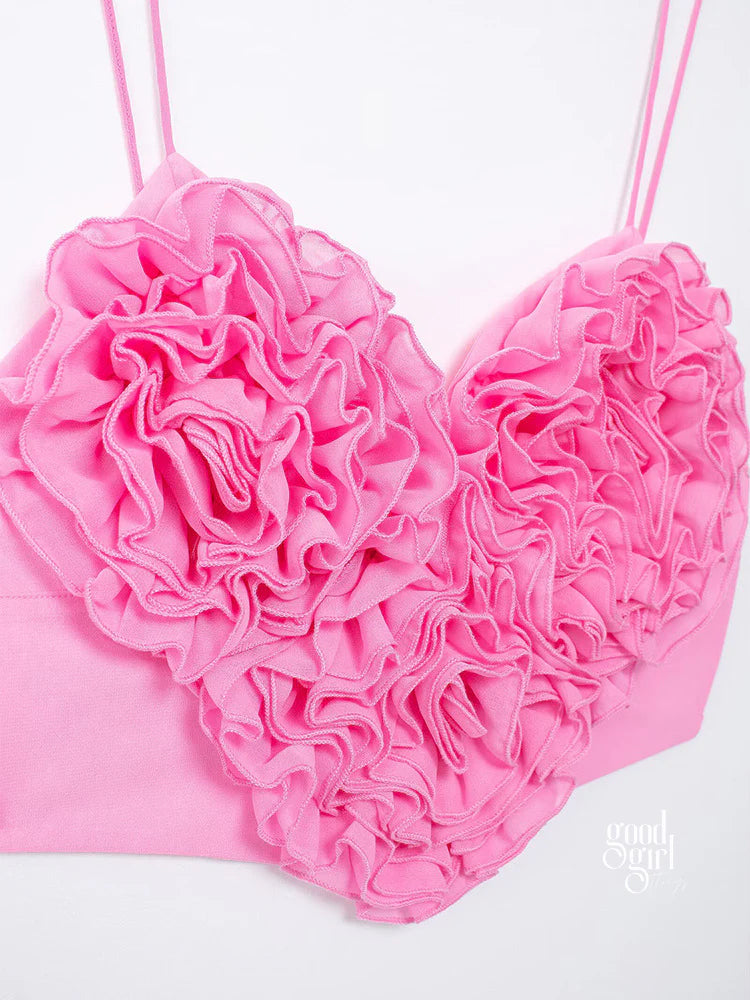 Liana Puffy Heart Crop Top