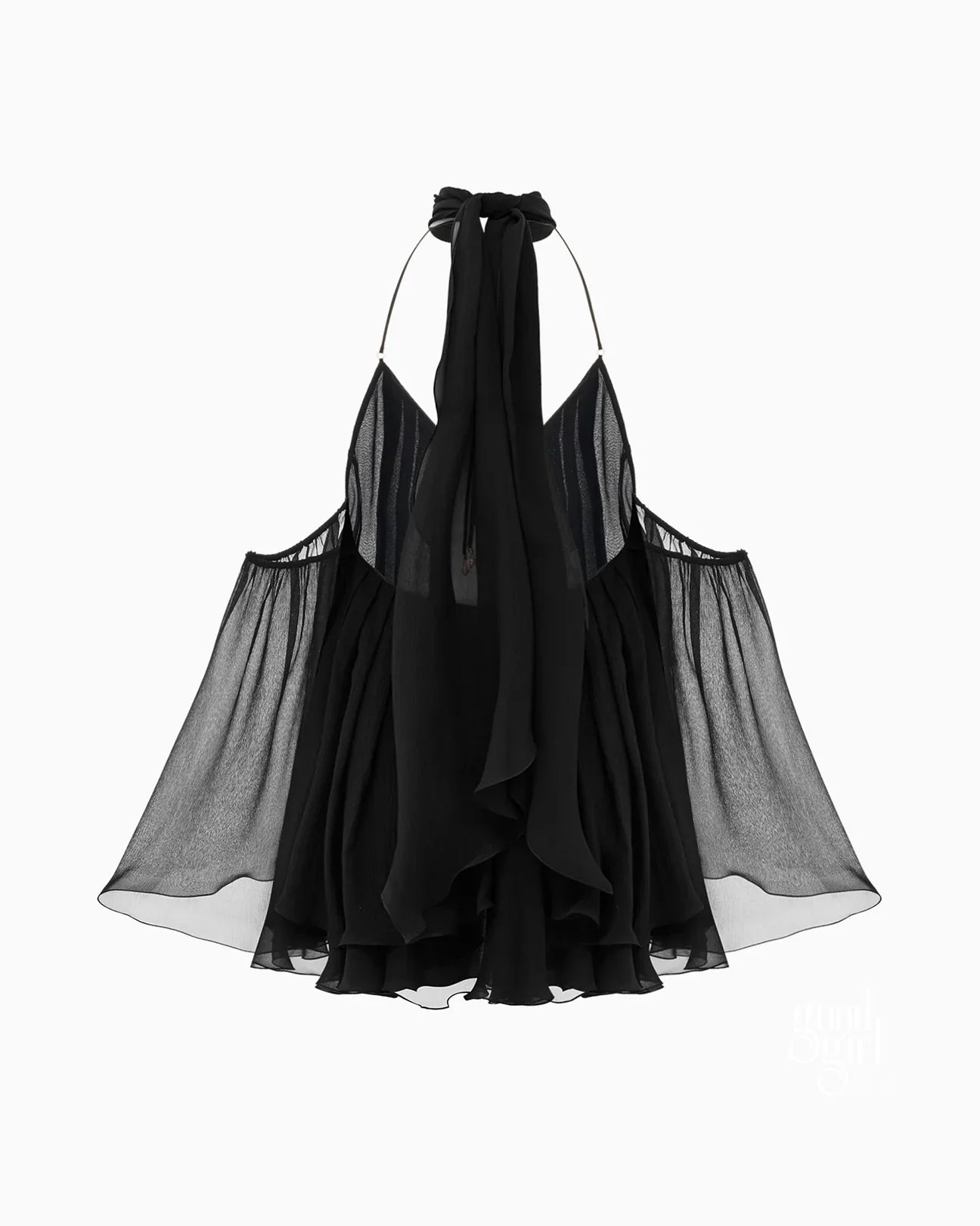 Linnea Backless Bell Sleeve Mini Dress