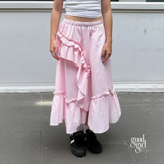 Lynlee Asymmetric Ruffle Maxi Skirt