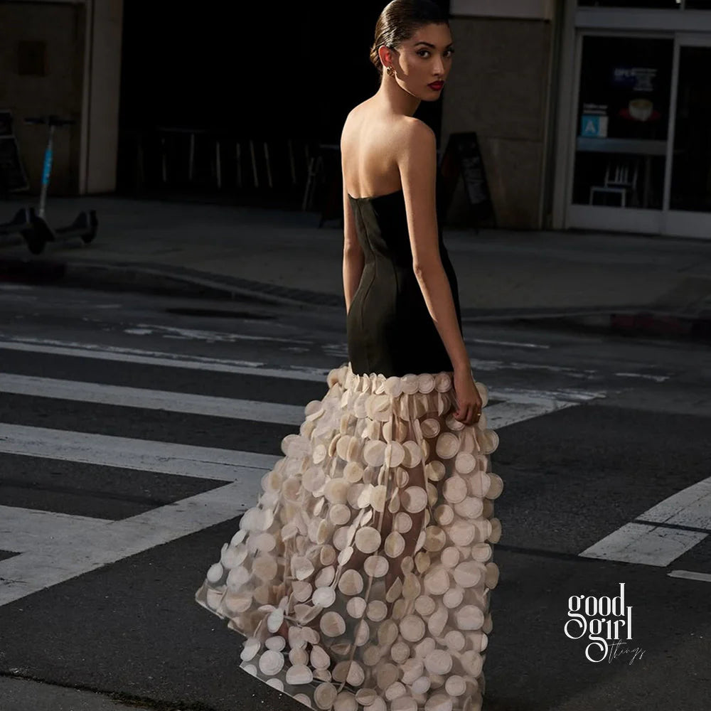 Madysen Strapless Mesh Maxi Dress