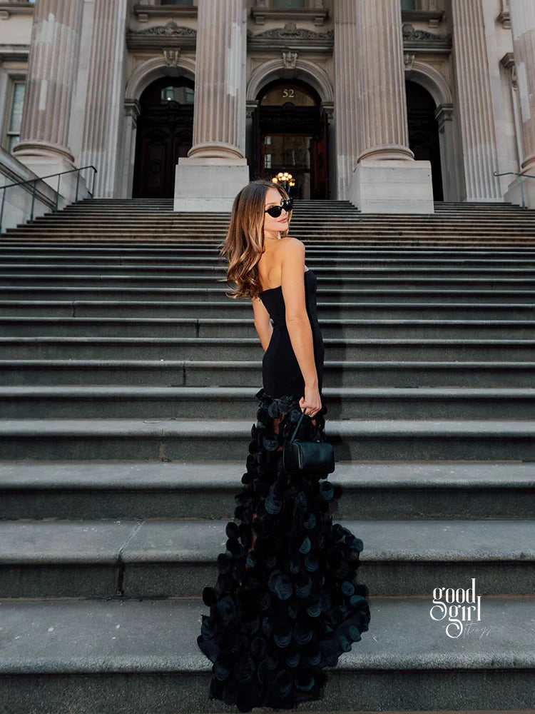 Madysen Strapless Mesh Maxi Dress