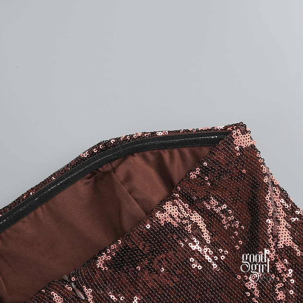 Maebel Strapless Sequin Mini Dress