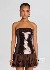 Maebel Strapless Sequin Mini Dress