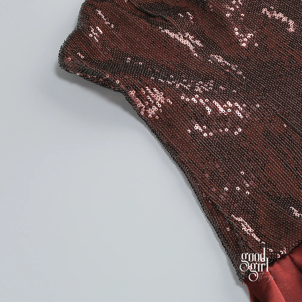 Maebel Strapless Sequin Mini Dress
