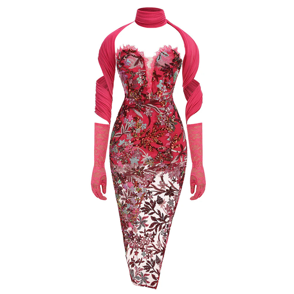 Makaylah Sequin Maxi Dress Set
