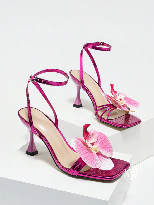 Malana Floral Strap Heels