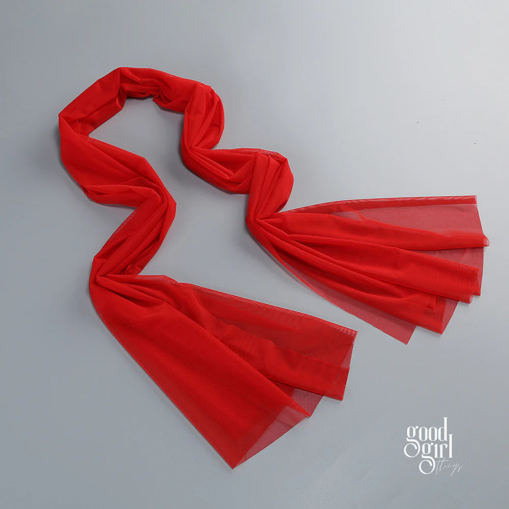 Mariana Mini Dress with Mesh Scarf