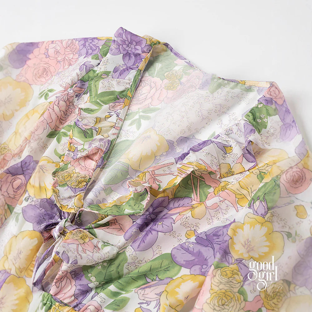 Marlei Floral Knotted Mini Dress
