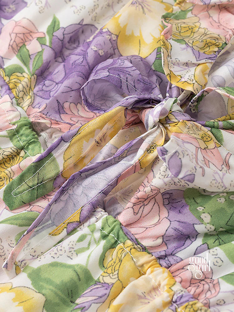 Marlei Floral Knotted Mini Dress