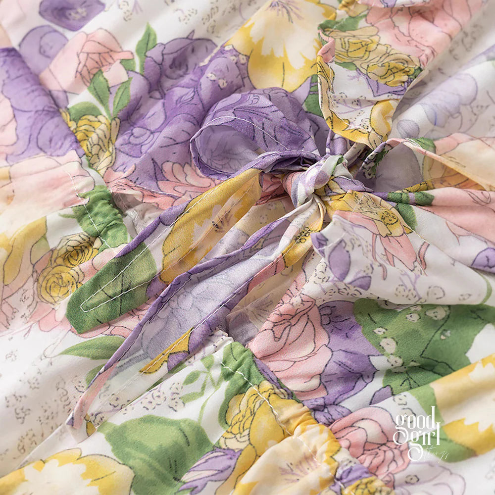 Marlei Floral Knotted Mini Dress