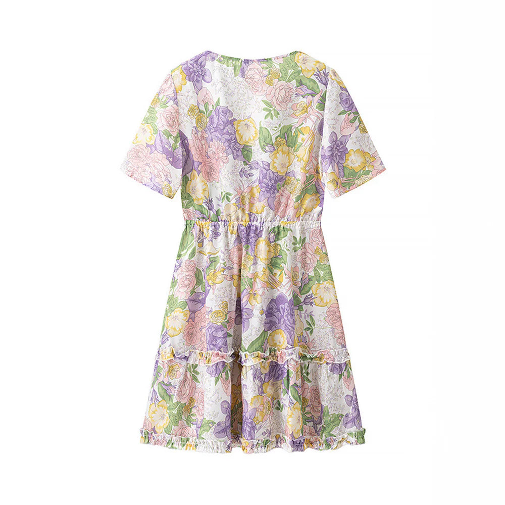 Marlei Floral Knotted Mini Dress