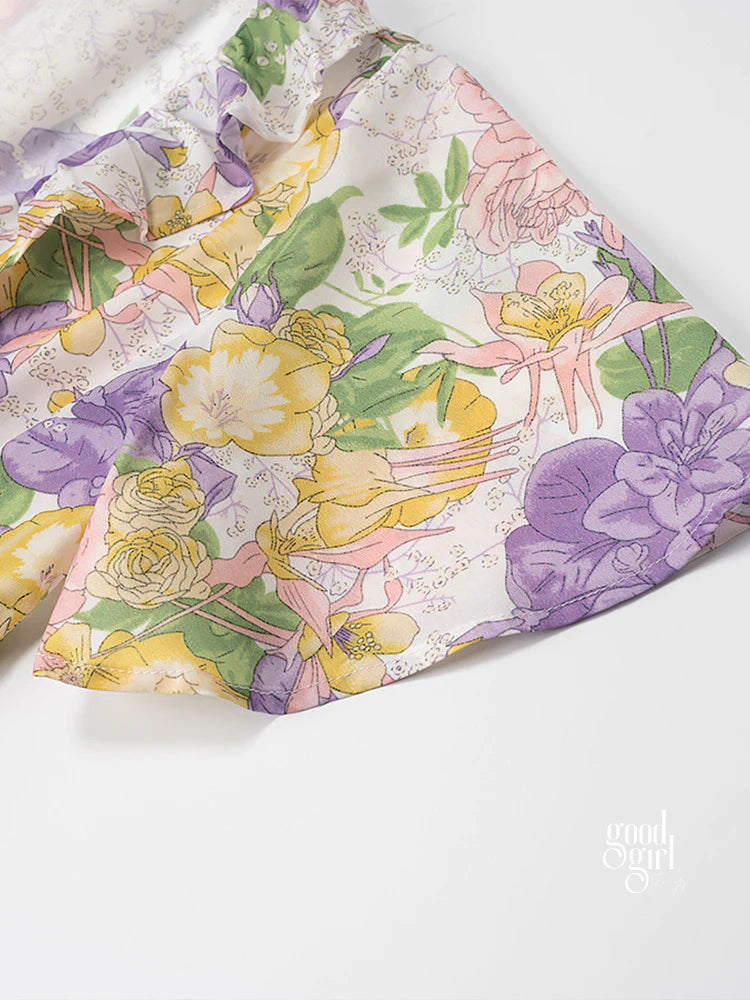 Marlei Floral Knotted Mini Dress