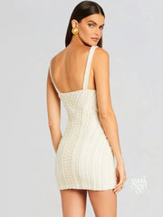 Melanie Embellished Cut-Out Mini Dress