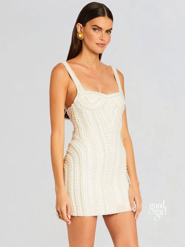 Melanie Embellished Cut-Out Mini Dress
