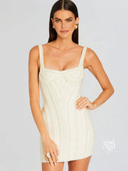 Melanie Embellished Cut-Out Mini Dress
