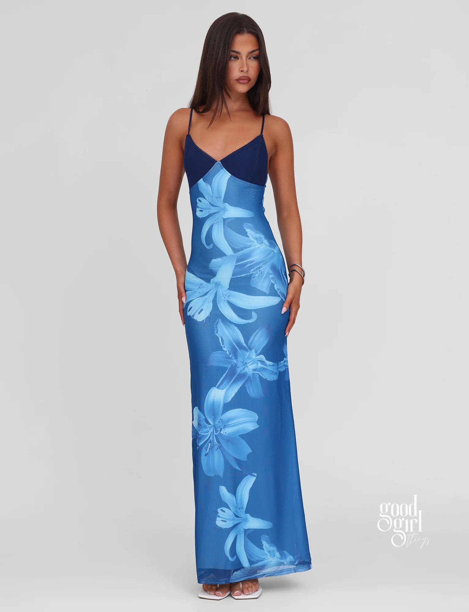 Misa Romantic Floral Maxi Dress