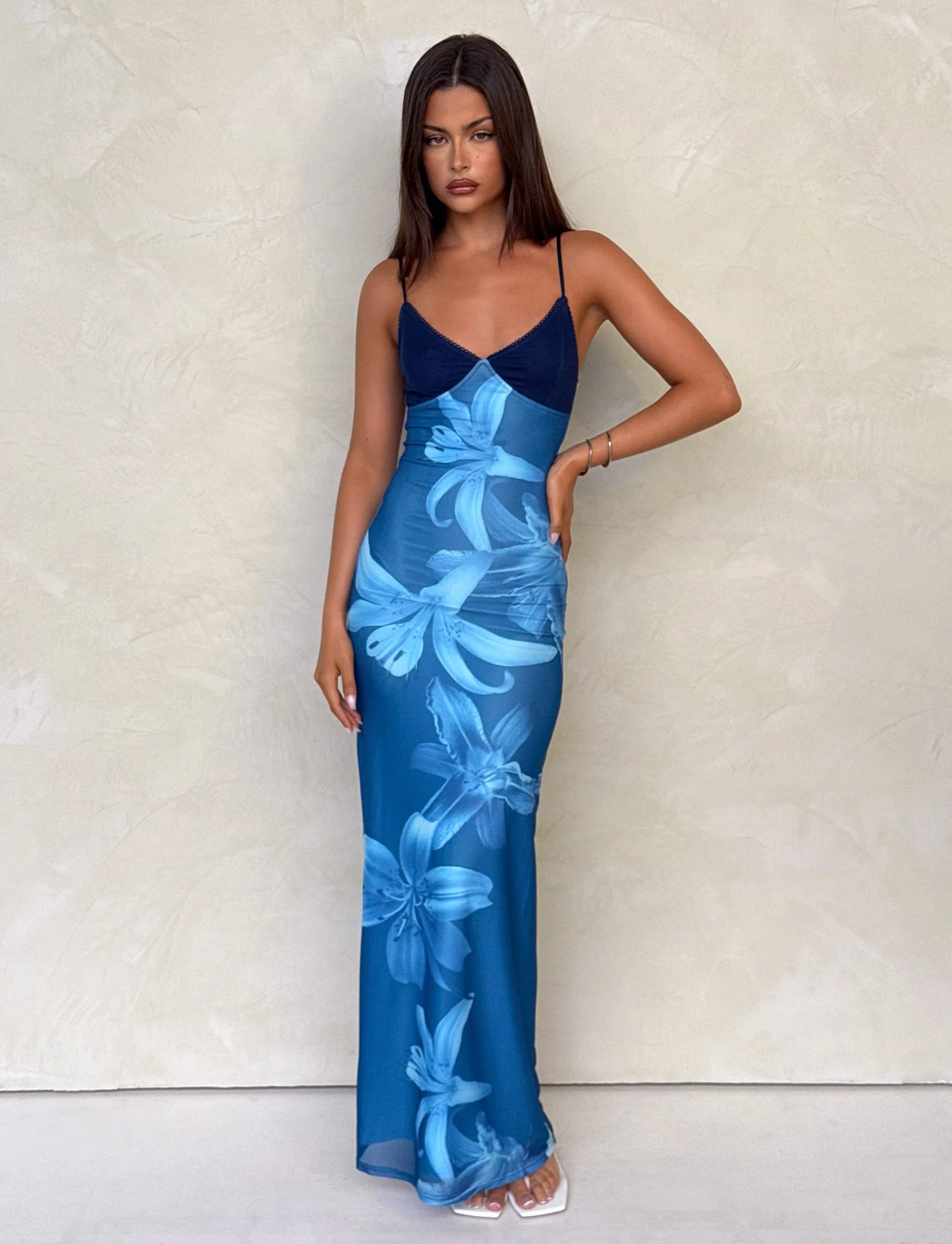 Misa Romantic Floral Maxi Dress