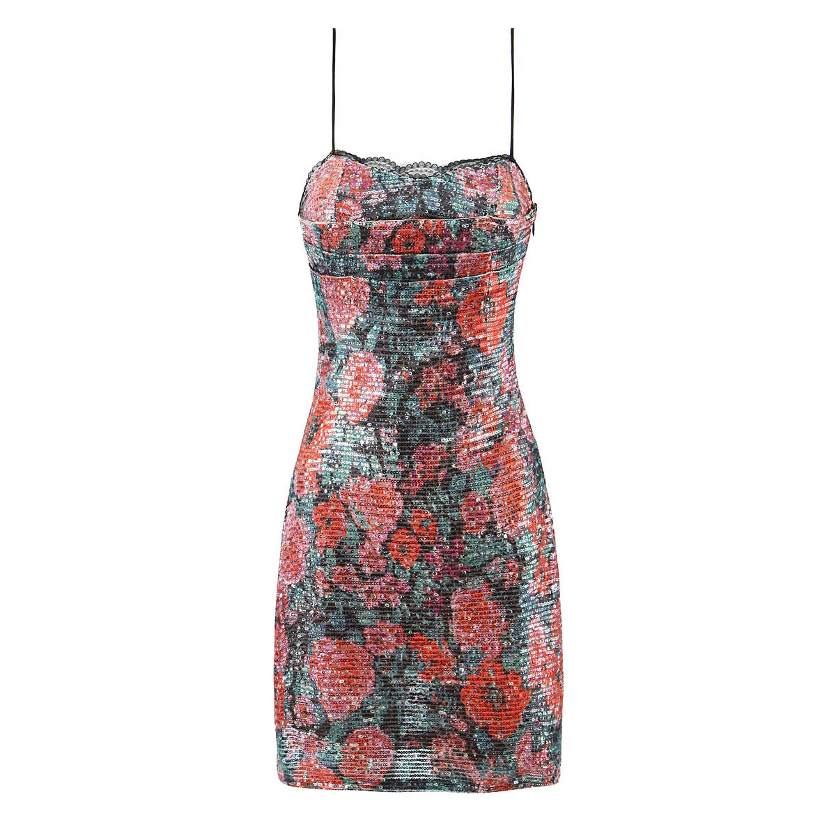 Monserrat Sequin Strap Mini Dress