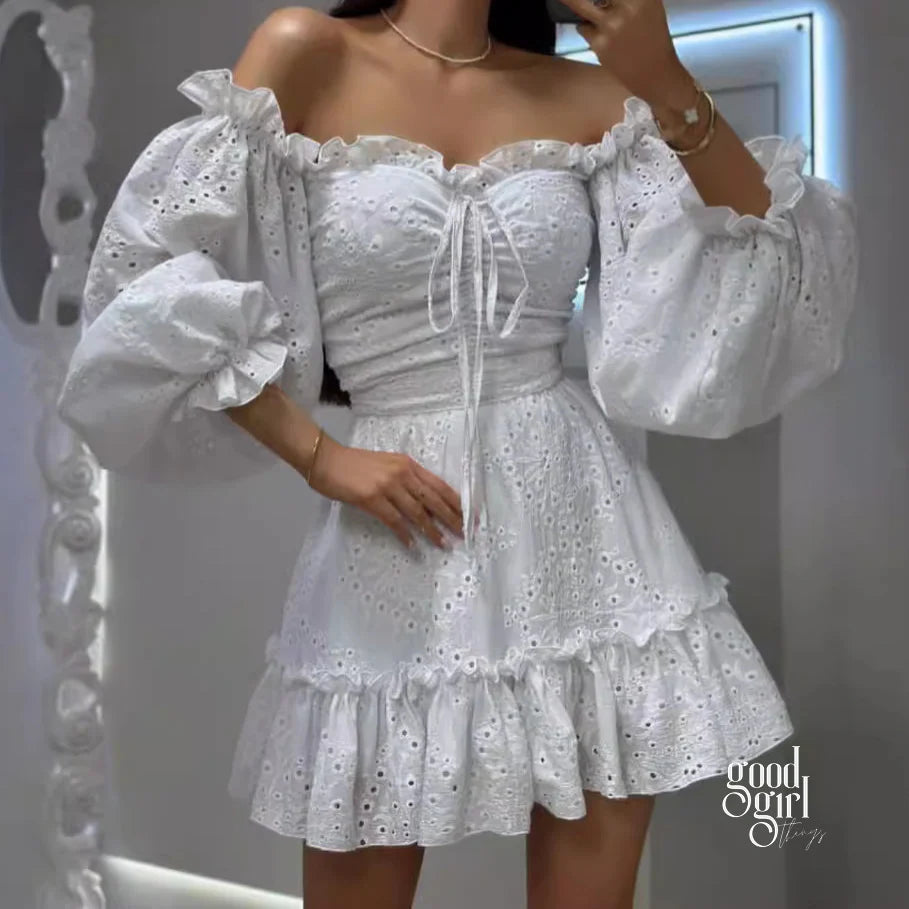 Nairobi Off Shoulder Ruffle Mini Dress