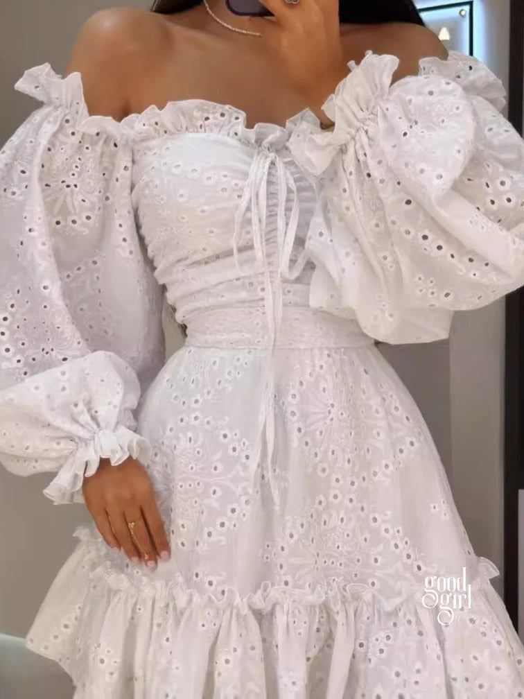 Nairobi Off Shoulder Ruffle Mini Dress