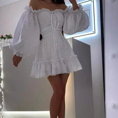 Nairobi Off Shoulder Ruffle Mini Dress