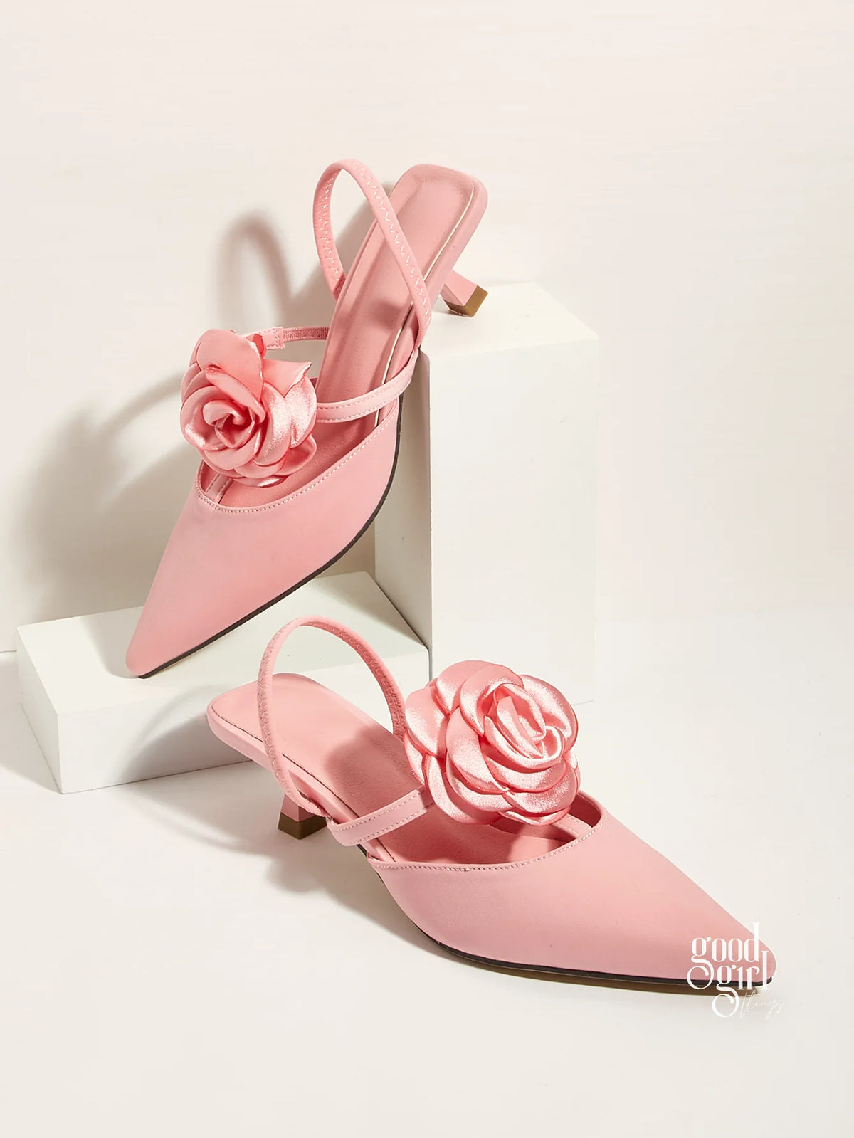 Navia Satin Stiletto Mules