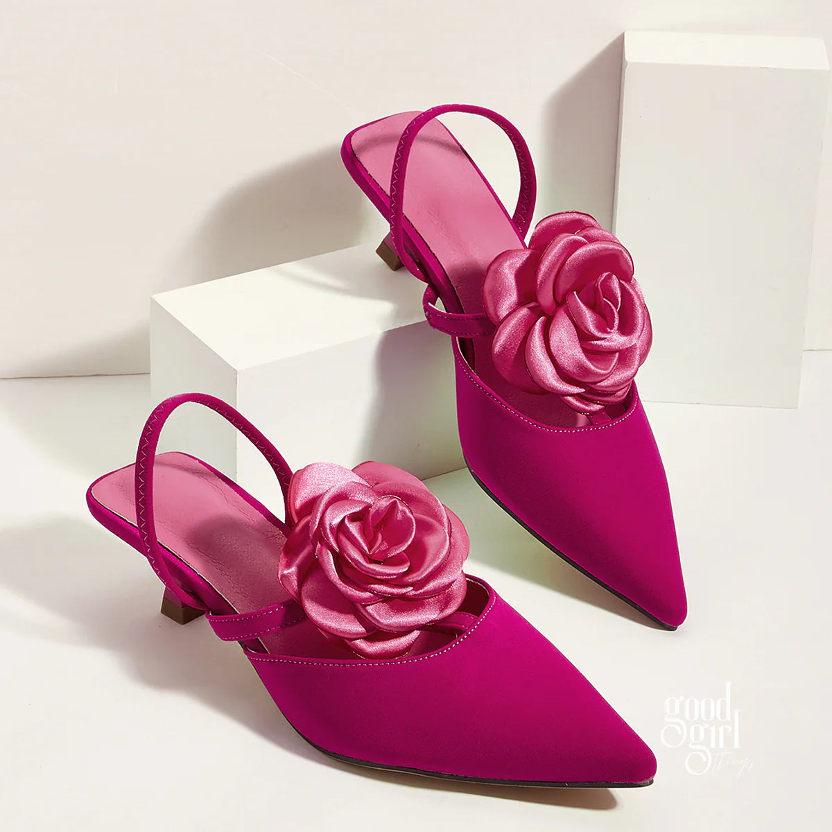 Navia Satin Stiletto Mules