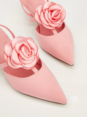 Navia Satin Stiletto Mules