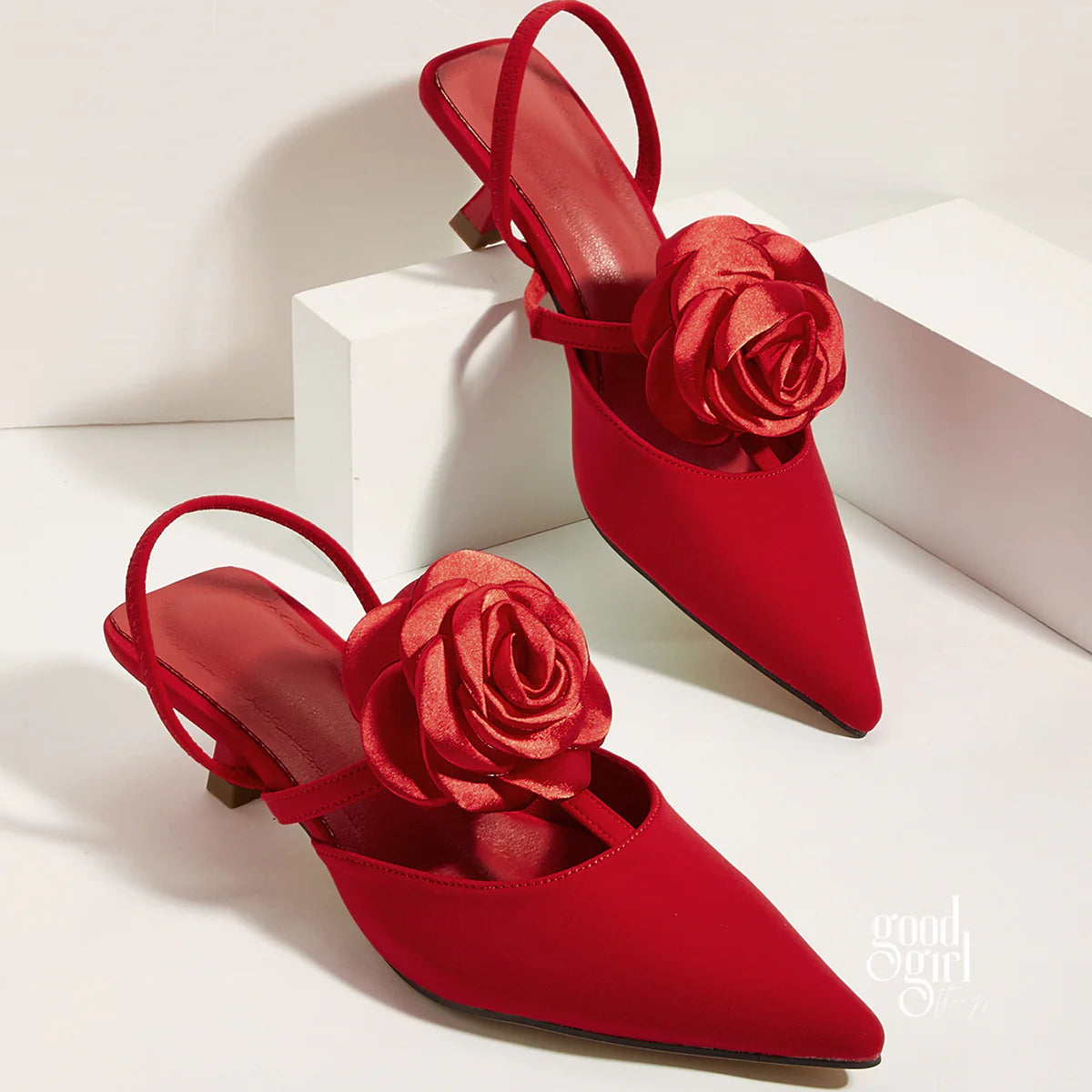 Navia Satin Stiletto Mules