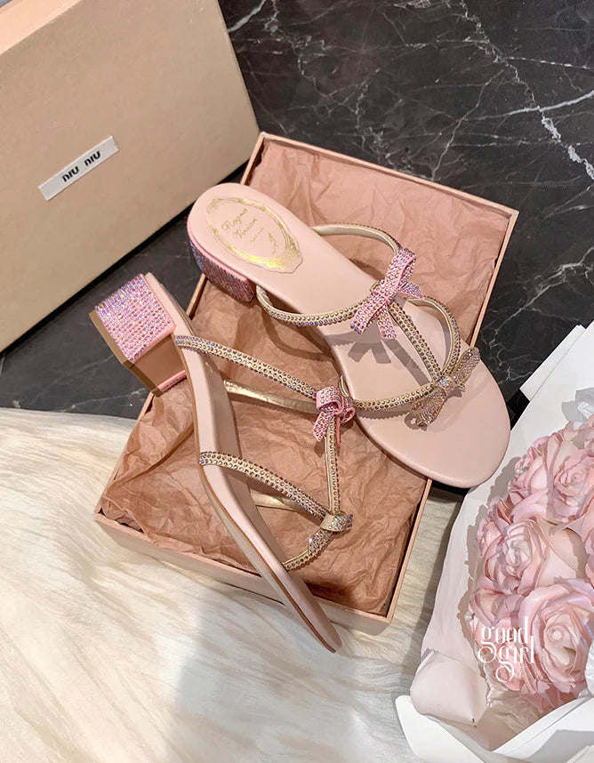 Nehemiah Sparkling Bow Sandals