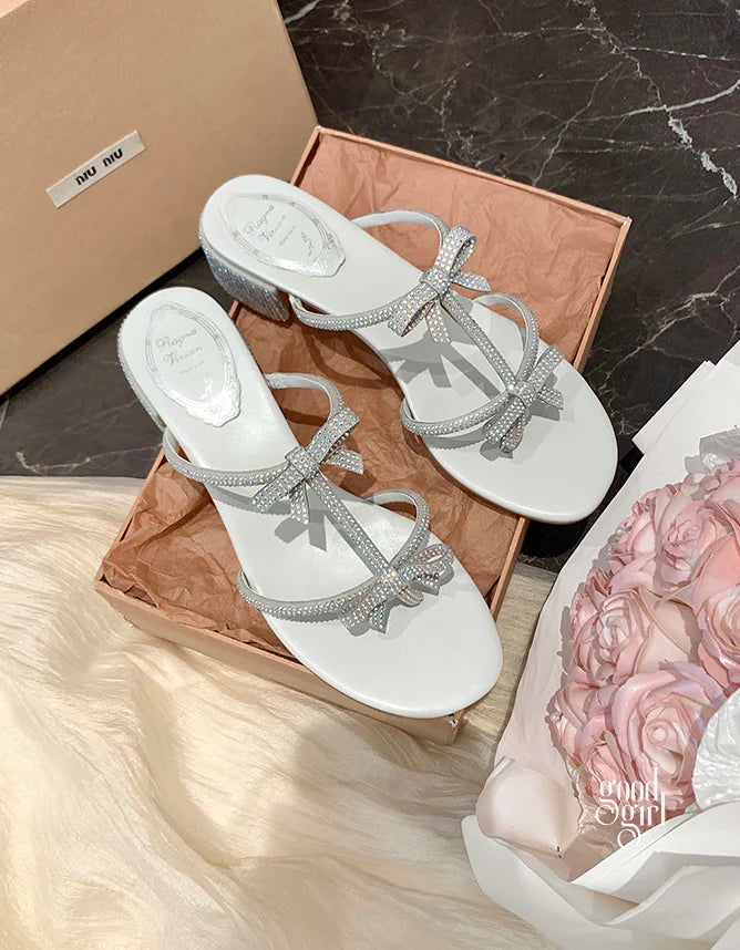 Nehemiah Sparkling Bow Sandals