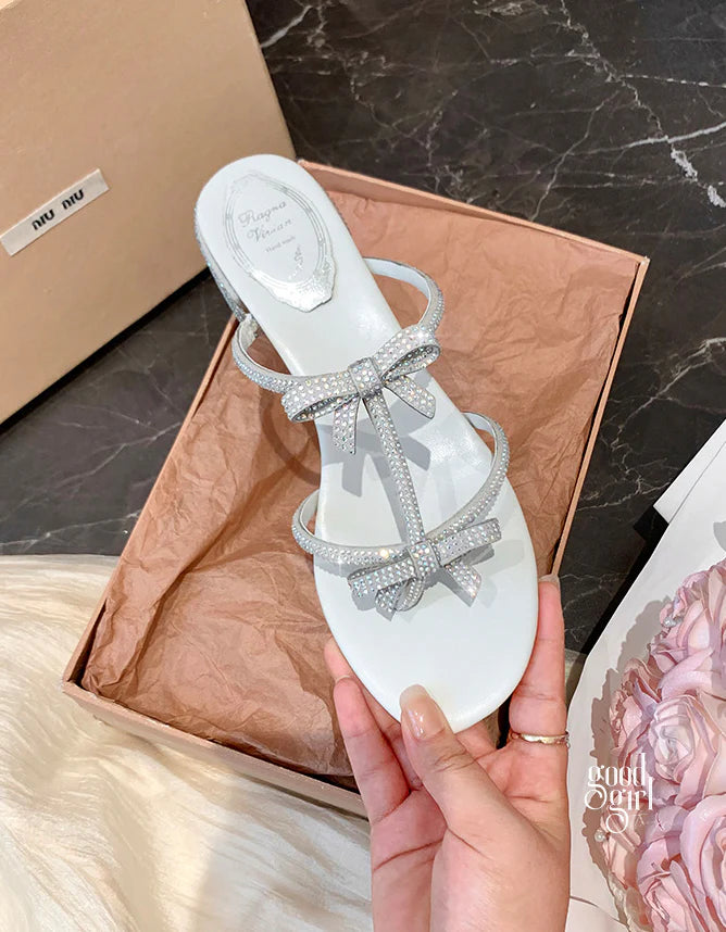 Nehemiah Sparkling Bow Sandals