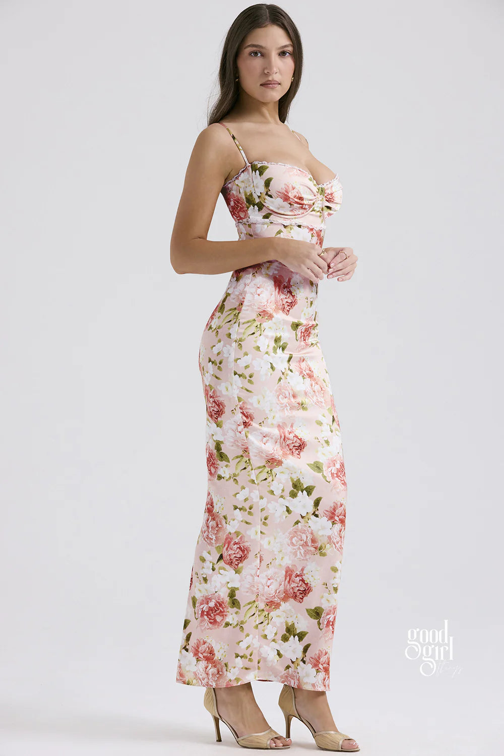 Neila Printed Strapless Maxi Dress