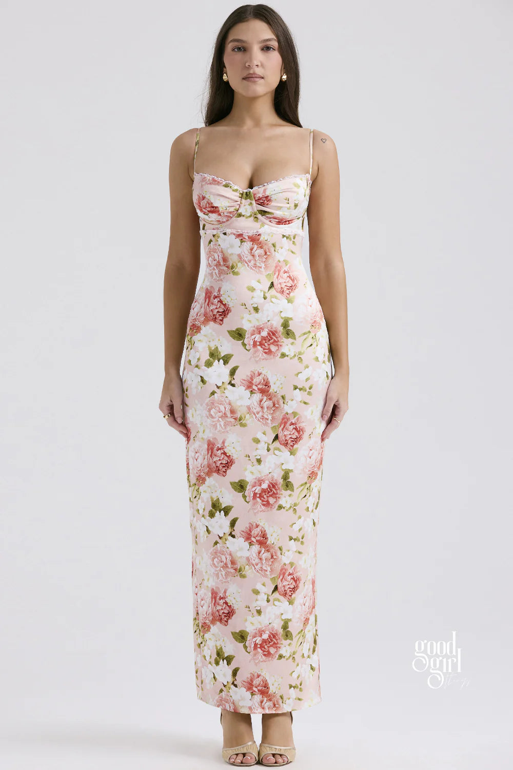 Neila Printed Strapless Maxi Dress