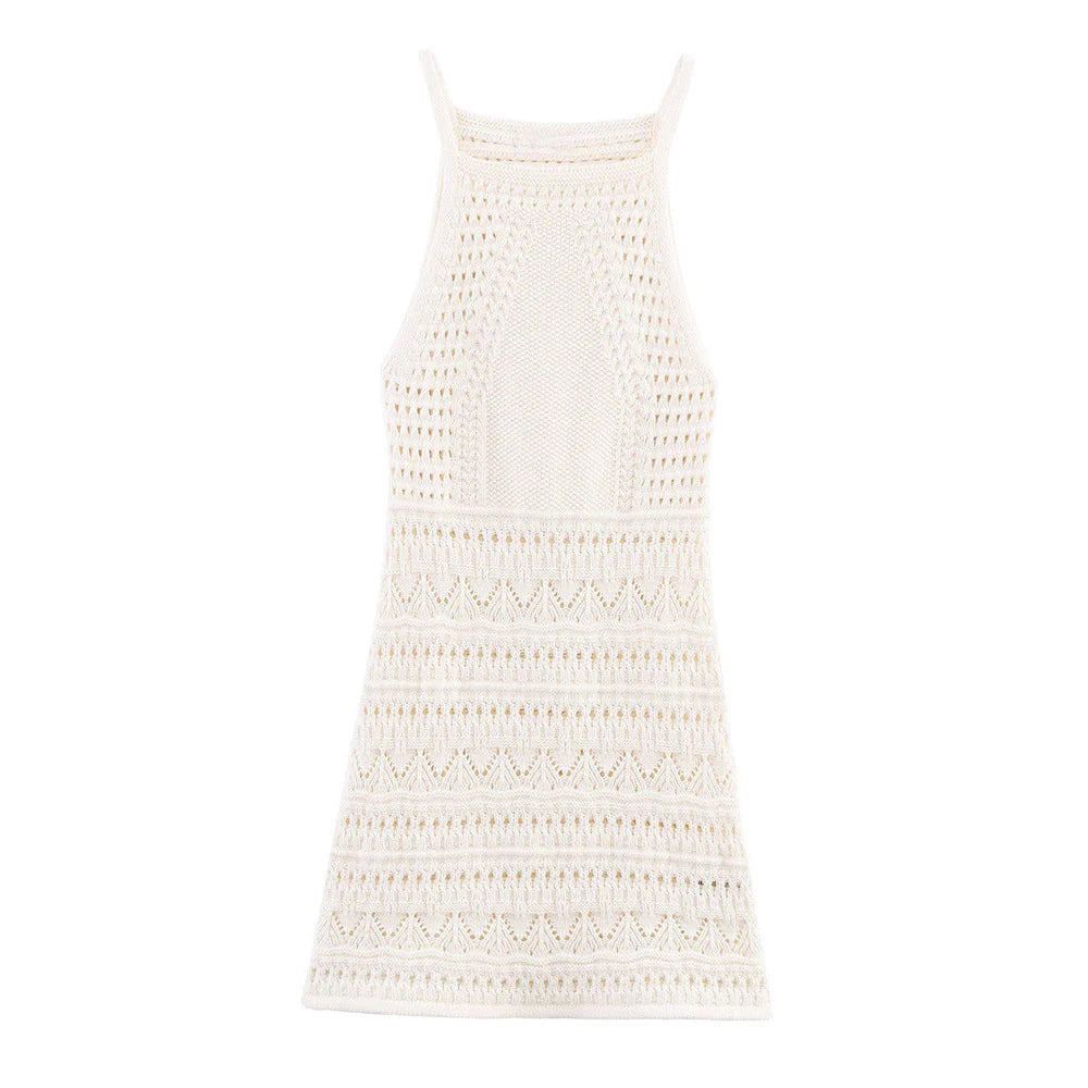 Nohemi Jacquard Halter Mini Dress