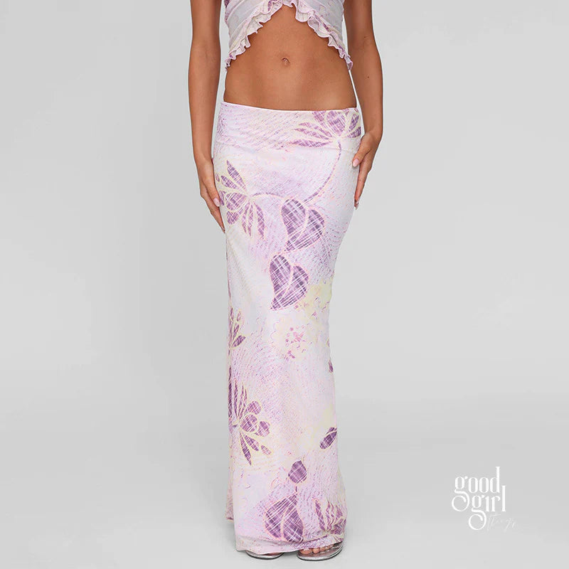 Pippa Floral Mesh Skirt Set
