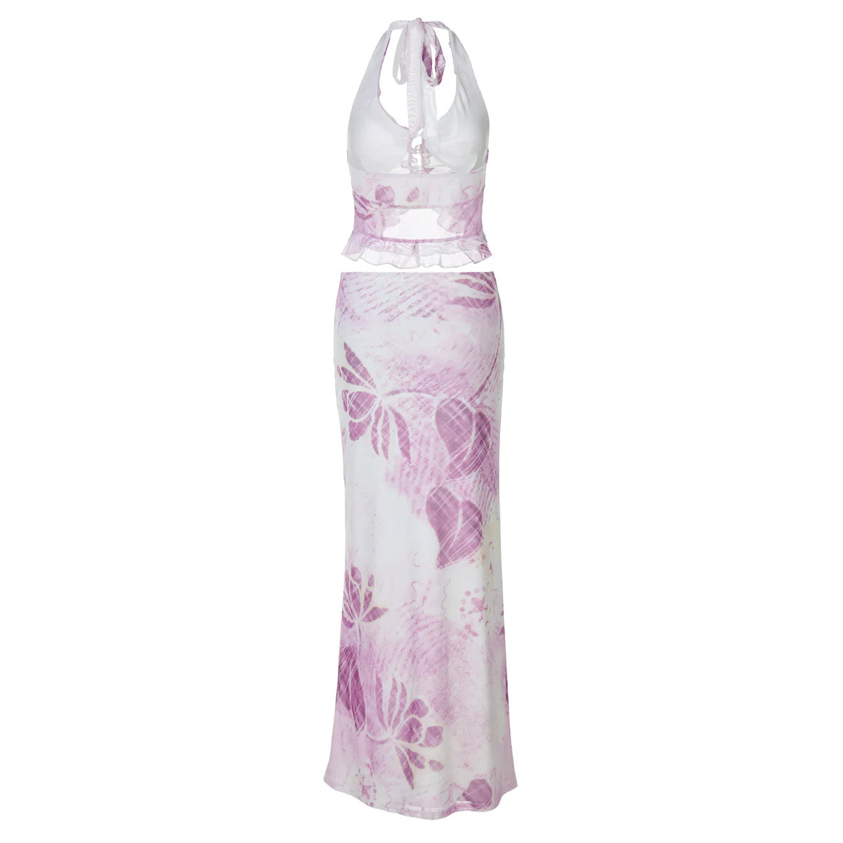 Pippa Floral Mesh Skirt Set