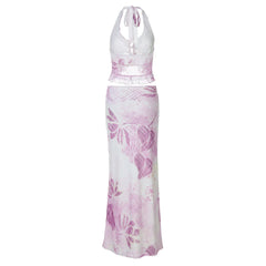 Pippa Floral Mesh Skirt Set