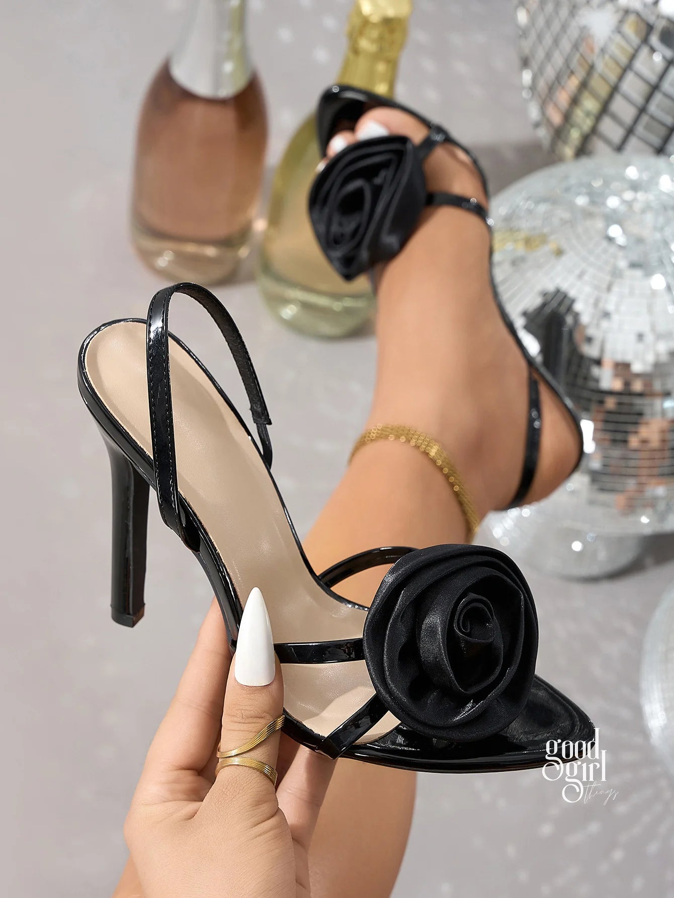 Raeghan Rose Satin Stiletto Sandals