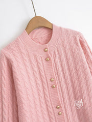 Rey Gold Button Knitted Cardigan