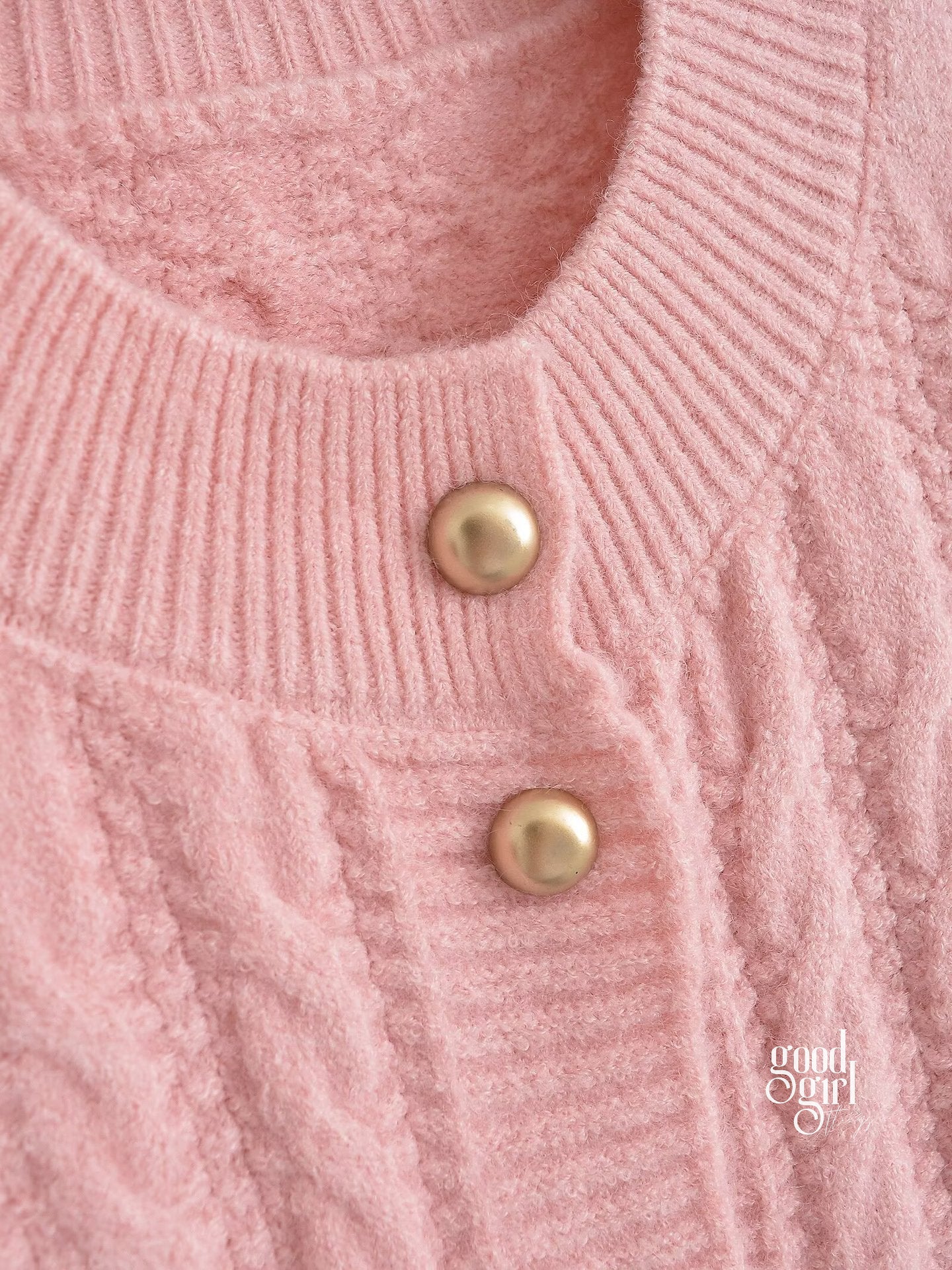 Rey Gold Button Knitted Cardigan
