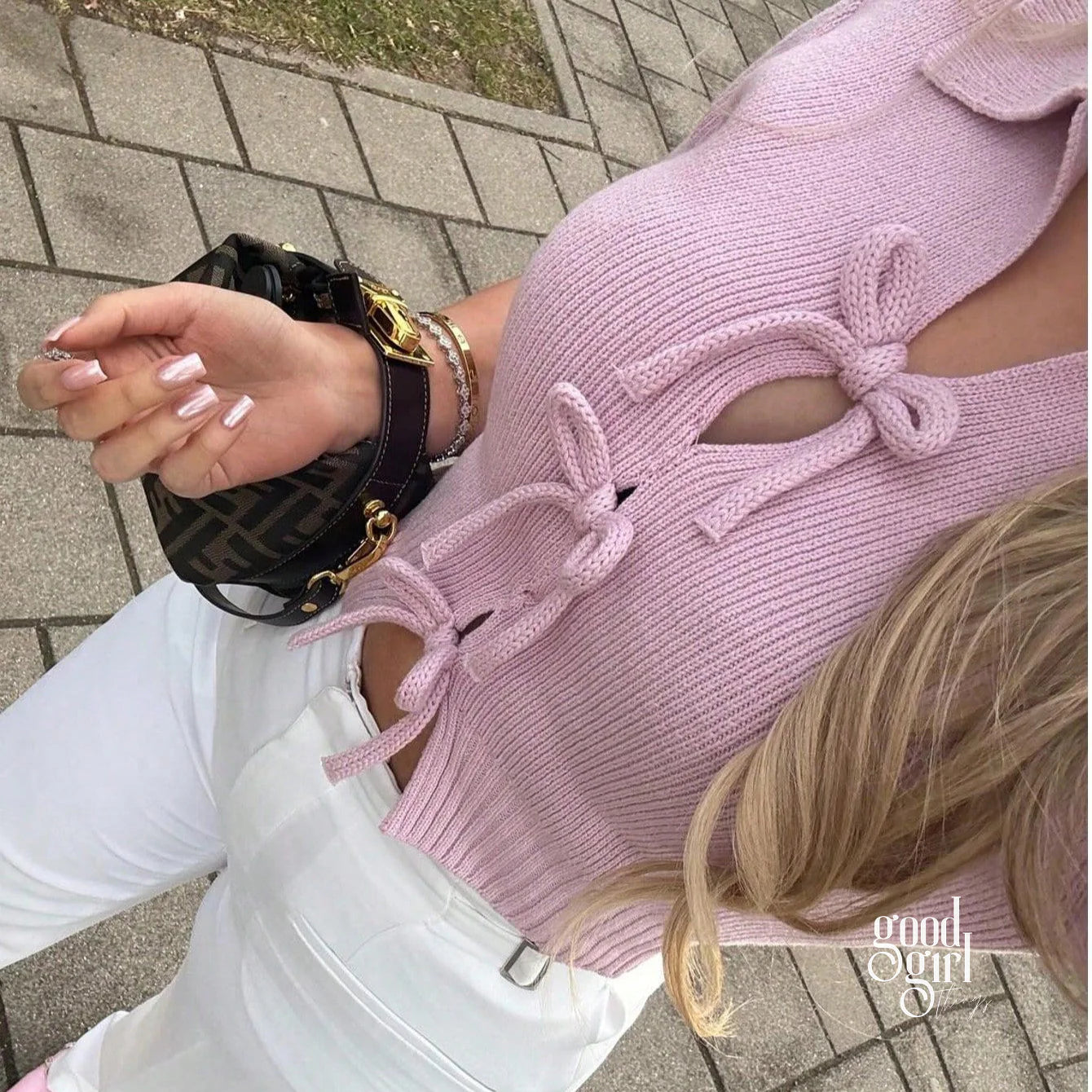 Rhys Bow-Front Knit Cardigan