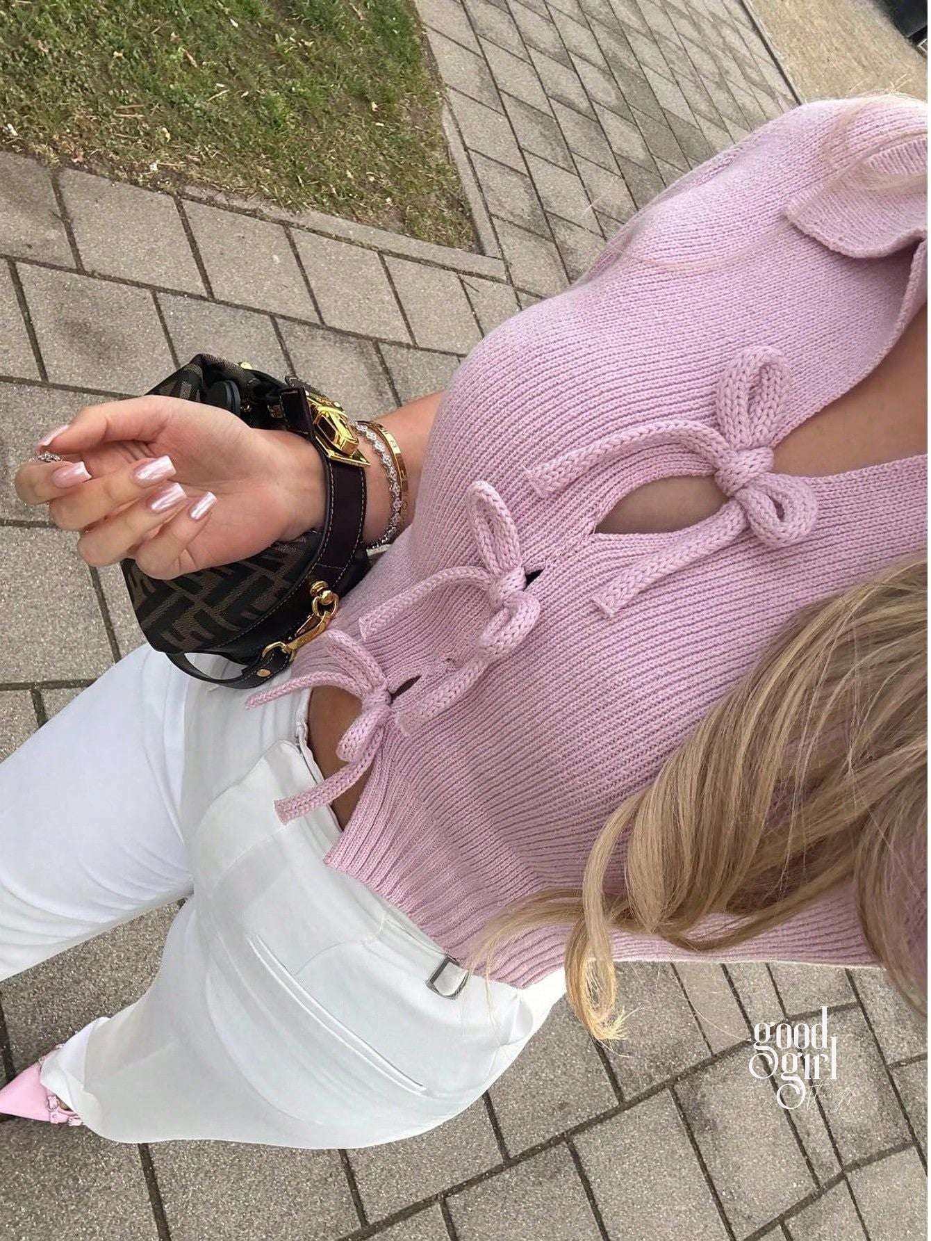 Rhys Bow-Front Knit Cardigan