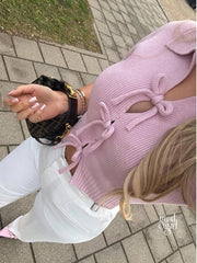 Rhys Bow-Front Knit Cardigan