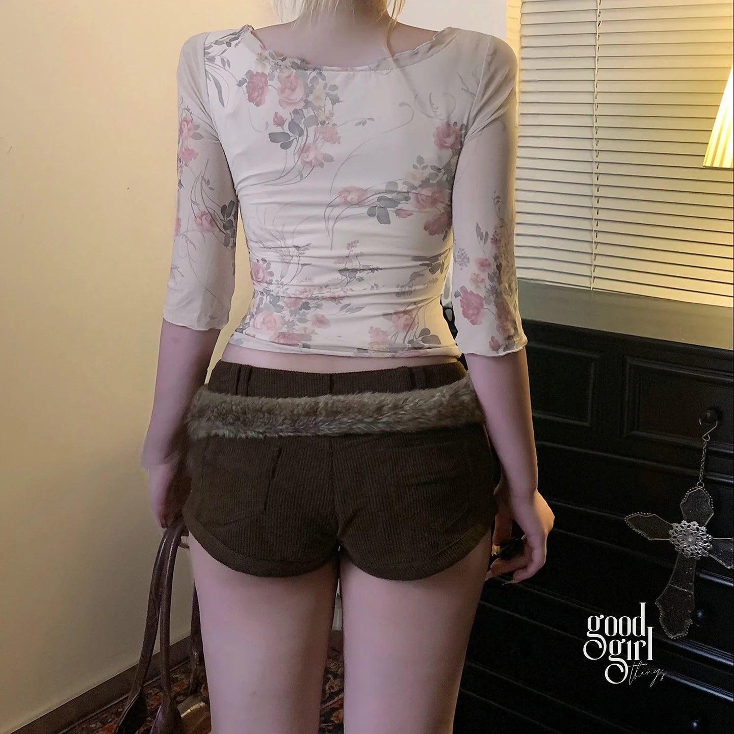 Riya Monet's Garden Mesh Top