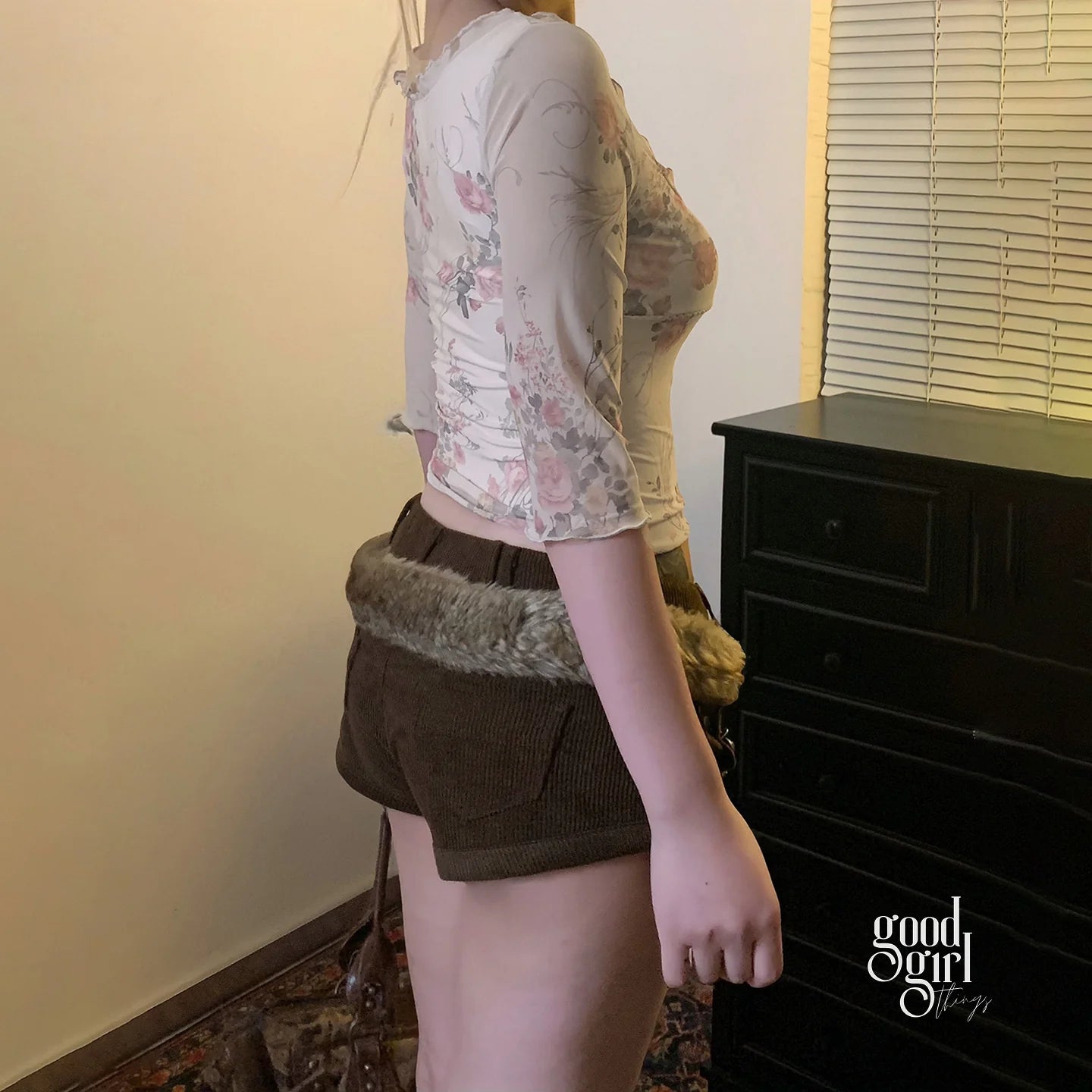 Riya Monet's Garden Mesh Top