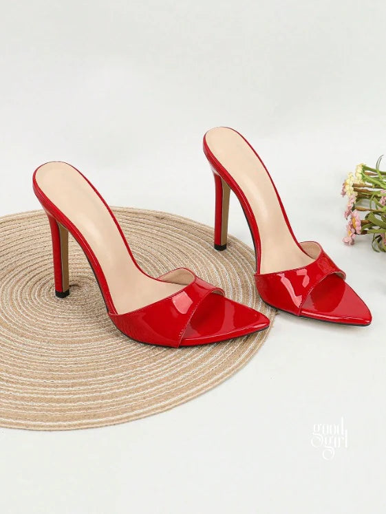 Rogue Open Toe Stiletto Heels