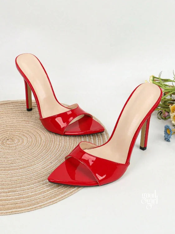 Rogue Open Toe Stiletto Heels